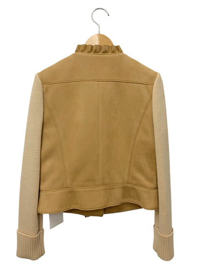 エムズグレイシー Suede Touch Jacket 814532 ジャケット 36 ブラウン ジップアップ ITBRS1BIW97M