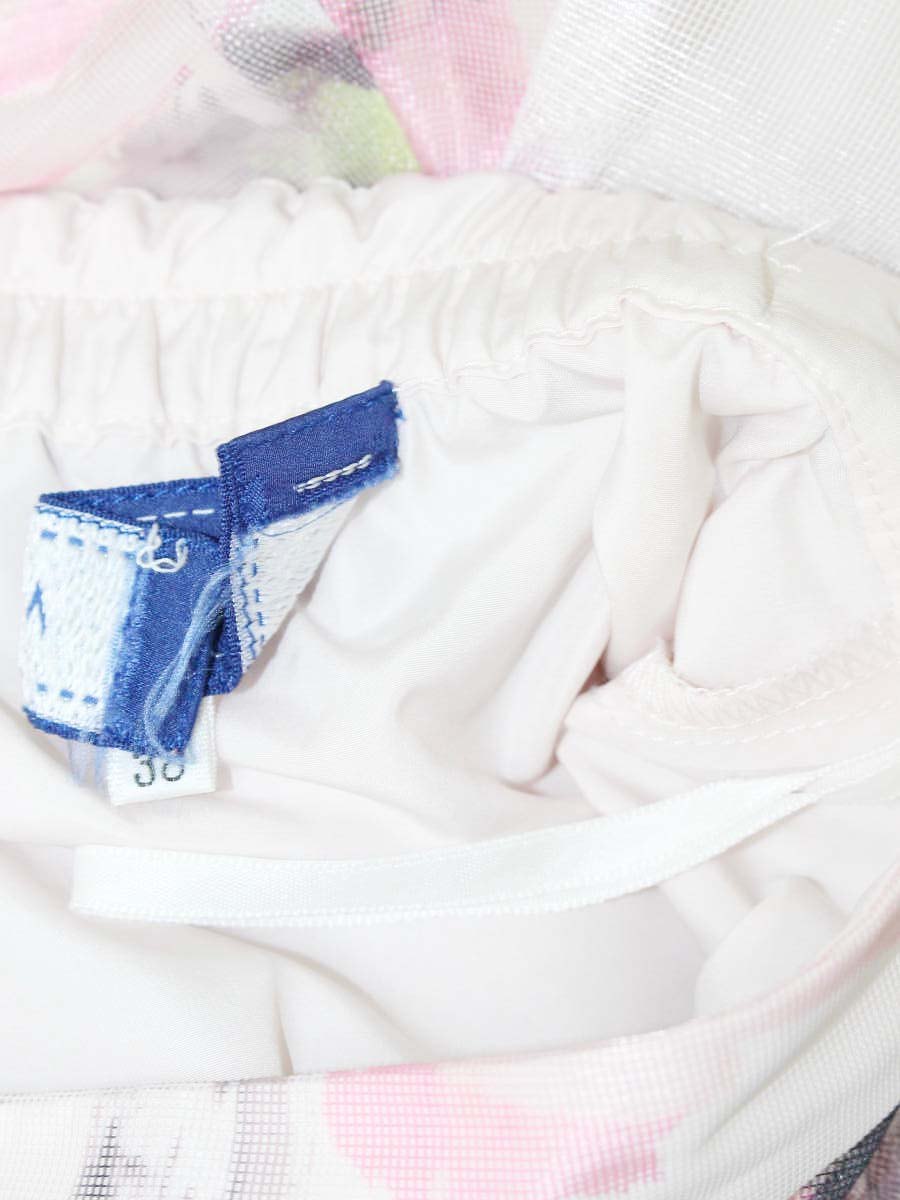 エムズグレイシー 417334 スカート 38 ピンク フラワー プリントチュール ITM0PAARDYFW