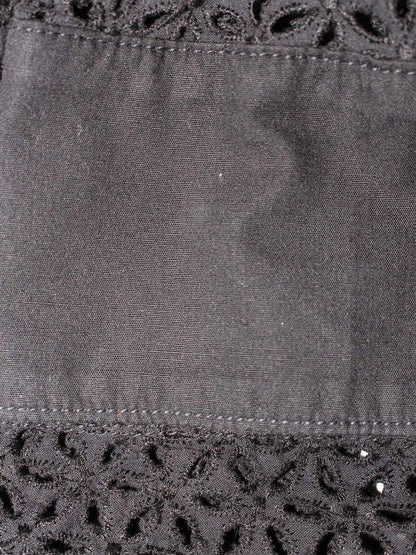 エムズグレイシー 625381 ブラウス 40 ブラック カットワーク IT7OXMYSU2SO