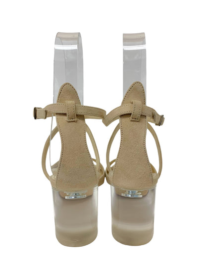 フォクシー サンダル 36 1/2 ベージュ スエード クリアヒール ITMJJZ85KPZQ 【SALE】