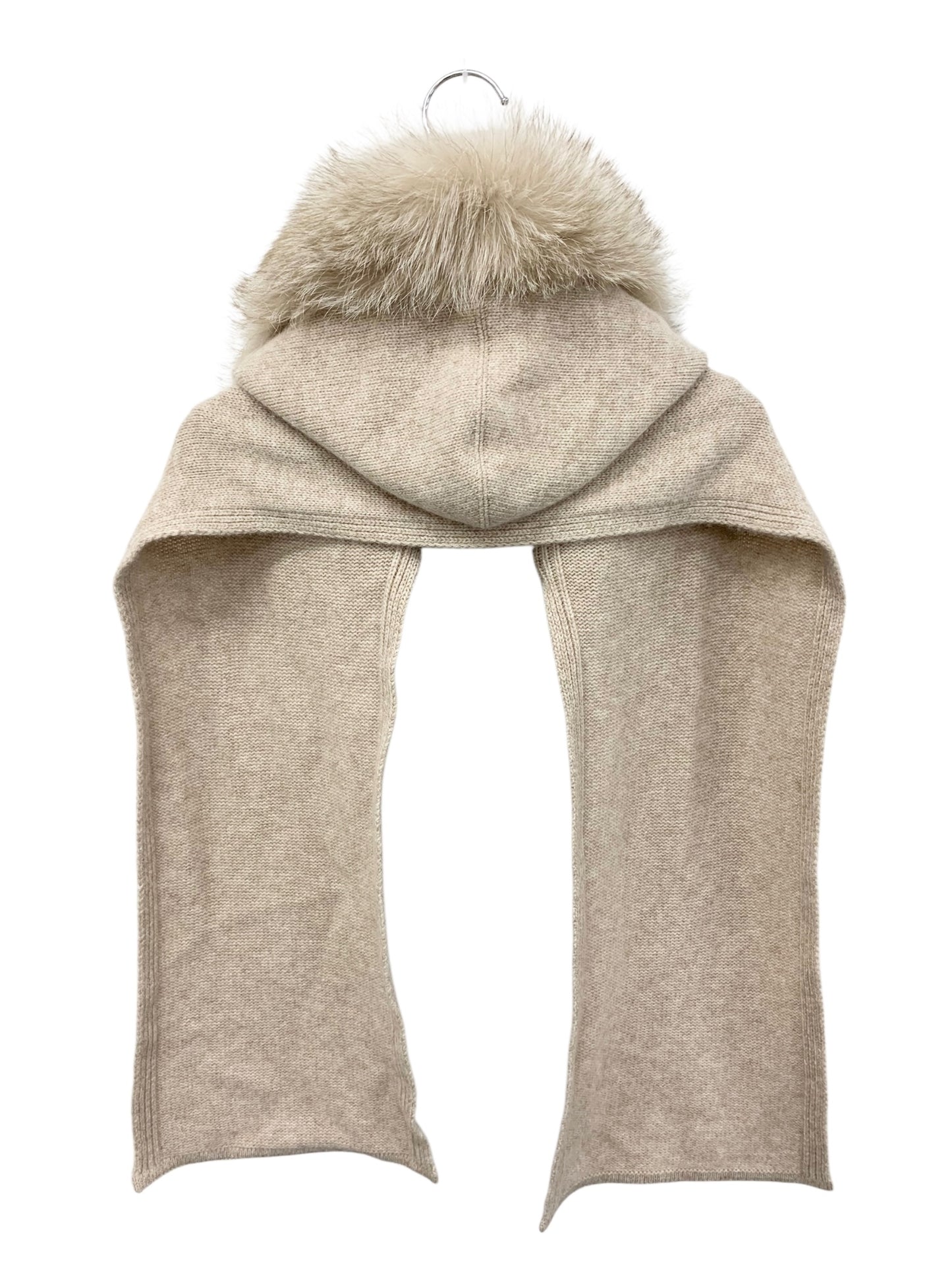 フォクシーブティック 35577 ストール ショール ベージュ フーディ カシミヤ フォックスファー ITTP6ZI5NIHI