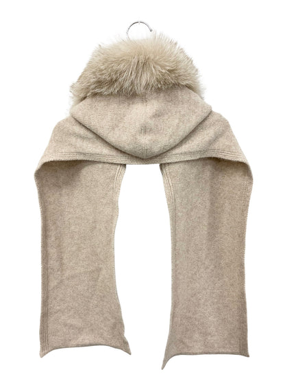 フォクシーブティック 35577 ストール ショール ベージュ フーディ カシミヤ フォックスファー ITTP6ZI5NIHI