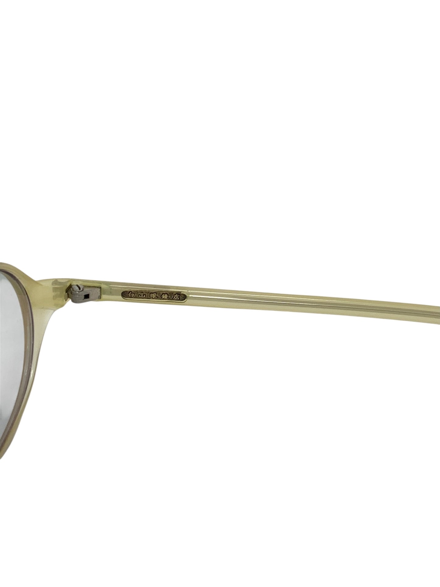 白山眼鏡店 メガネ ベージュ セルフレーム オーバル IT4LDLM7J6IY