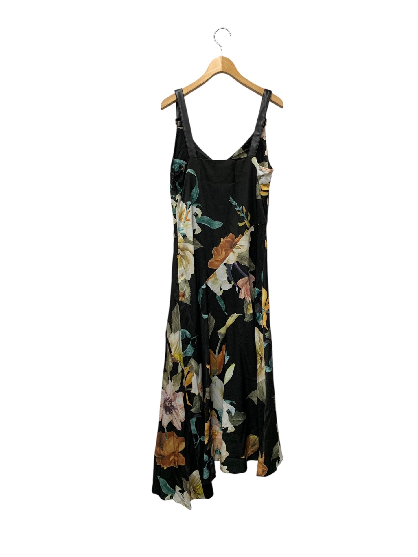 エイミーイストワール Sophia flower ストラップベルトワンピース 1119430018-0 M ブラック 2019AW ITICHPZ5B0HO