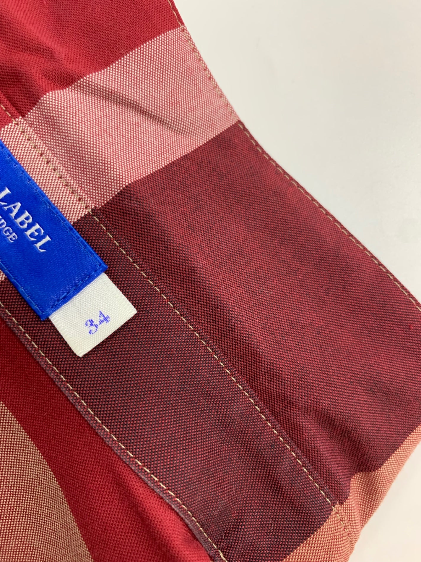 ブルーレーベルクレストブリッジ 55J28-325-16 ワンピース 34 レッド チェック ITLXFN62FJA6