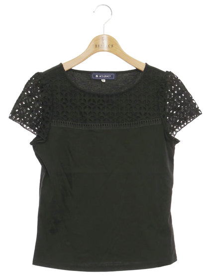 エムズグレイシー 525341 Tシャツ カットソー 40 ブラック カットワーク ITRS5JJ8WXXM