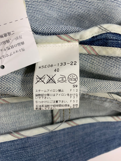 トゥービーシック W5E06-133-22 デニムジャケット 40 ブルー フェイクパール ITVU8XYLS0QS