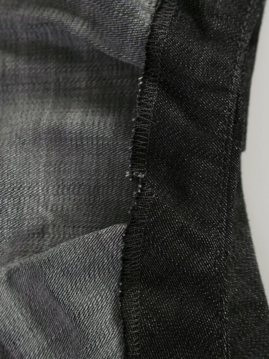 エムズグレイシー 024339 ジャケット 40 ブラック デニム フリル IT5JKC5WXQC2