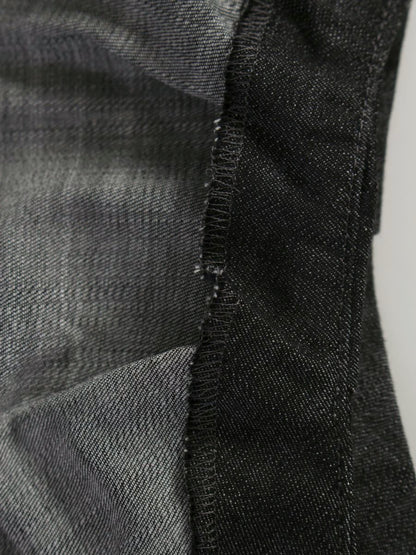 エムズグレイシー 024339 ジャケット 40 ブラック デニム フリル IT5JKC5WXQC2