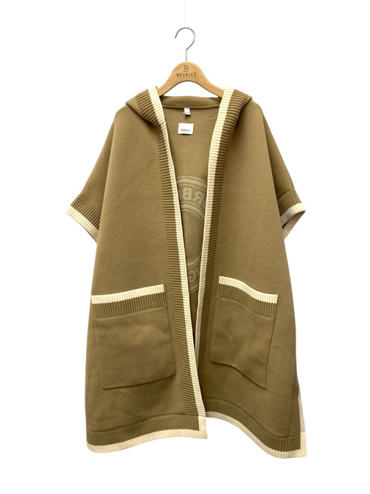 バーバリー 8031582 ポンチョ ブラウン サークルグラフィックロゴ フード IT1QMIA4JW00