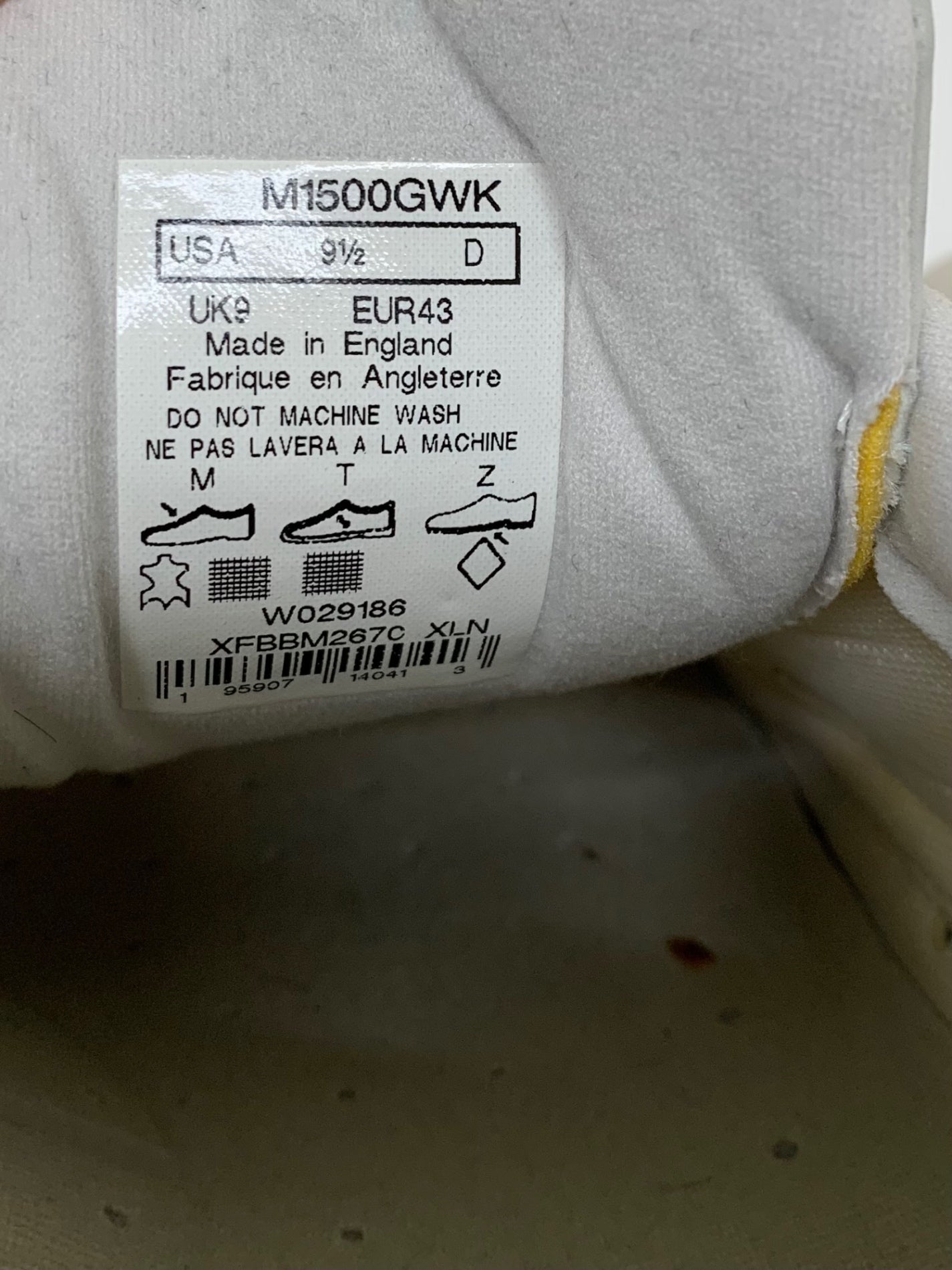 ニューバランス M1500GWK スニーカー 27.5 グレー MADE IN UK FLUID MINIMALIST PACK ITTCIP4Y5F7S