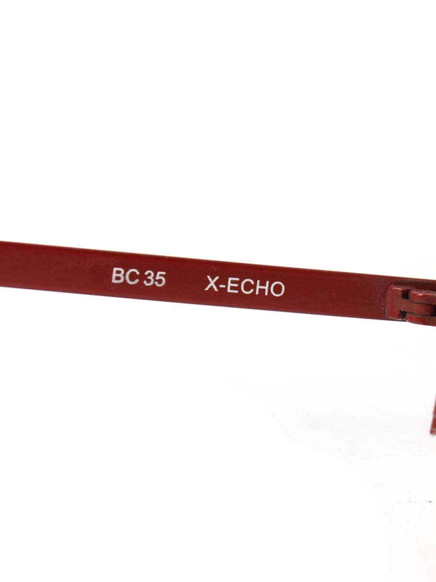 アンバレンタイン BC35 X-ECHO メガネ レッド/ブラック メタルフレーム フルリム スクエア ITC07SC3A0DA