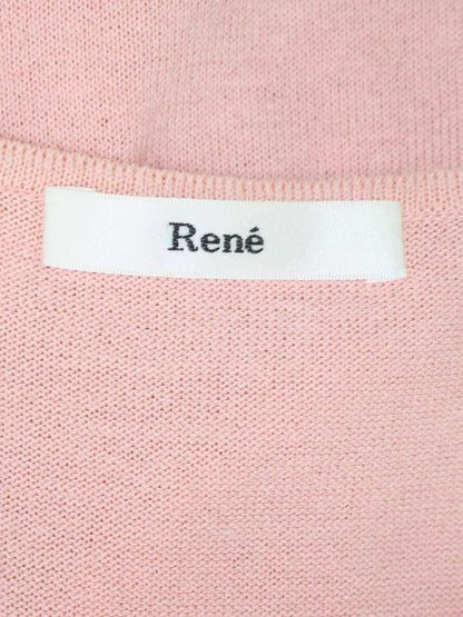 ルネ 6822630 ニットワンピース 34 ピンク フロントジップ リング クルーネック IT4HHBSNWZIC 【SALE】