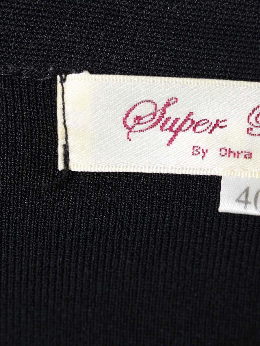 スーパービューティー ニット 40 ブラック フリル ビジュー ラインストーン ITYKTNWFHEFC