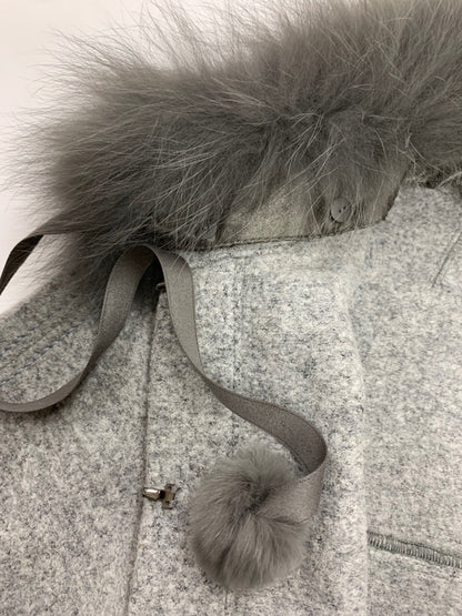 トゥービーシック ZKA23-953-07 コート グレー ショート フォックス レッキスラビット ファー 2way IT24TM55C0XN