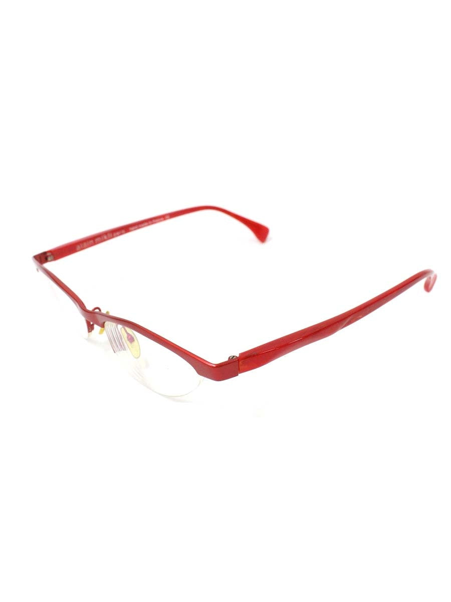 アランミクリ 2707 メガネ レッド コンビフレーム ハーフリム（ナイロール）オーバル（楕円） IT1CLYMVL6VV 【SALE】