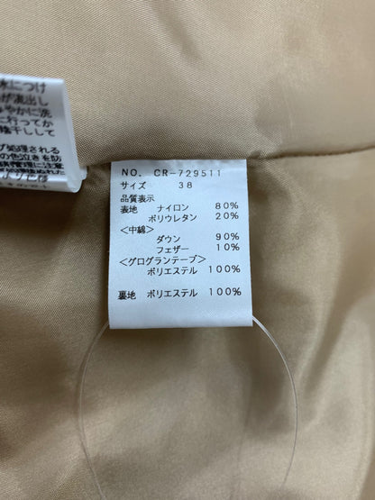 エムズグレイシー 729511 ダウンコート 38 キャメル カメリアジップ ITAR5S7R5TSM