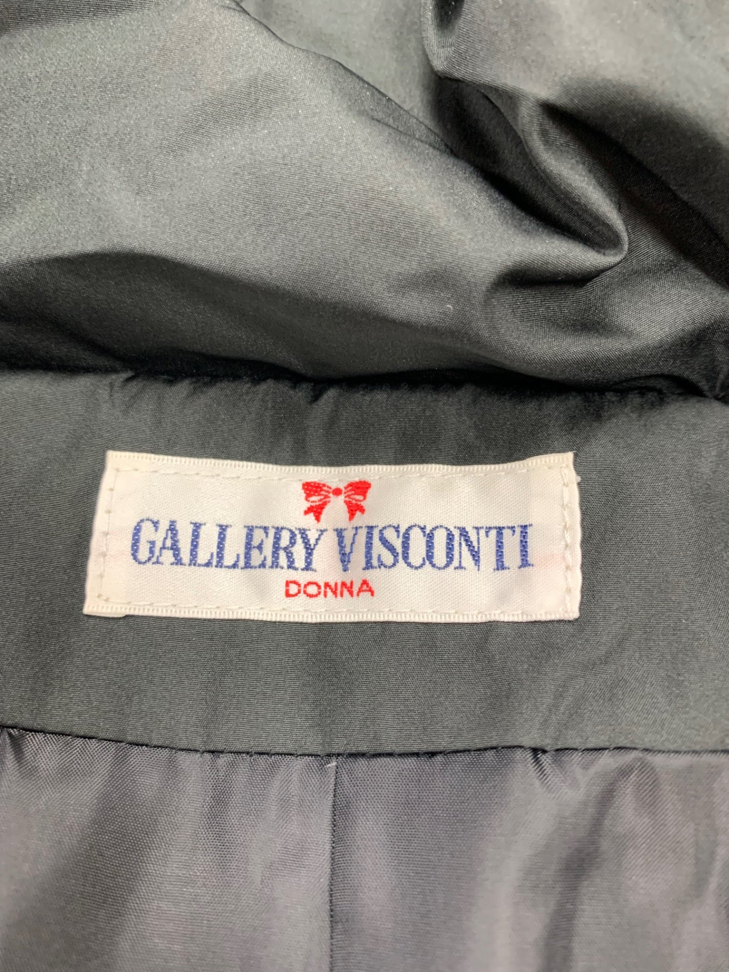 ギャラリービスコンティ コート 3 ブラック フード ベロア IT6R0B52TNLQ