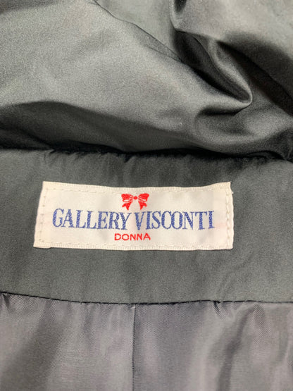 ギャラリービスコンティ コート 3 ブラック フード ベロア IT6R0B52TNLQ