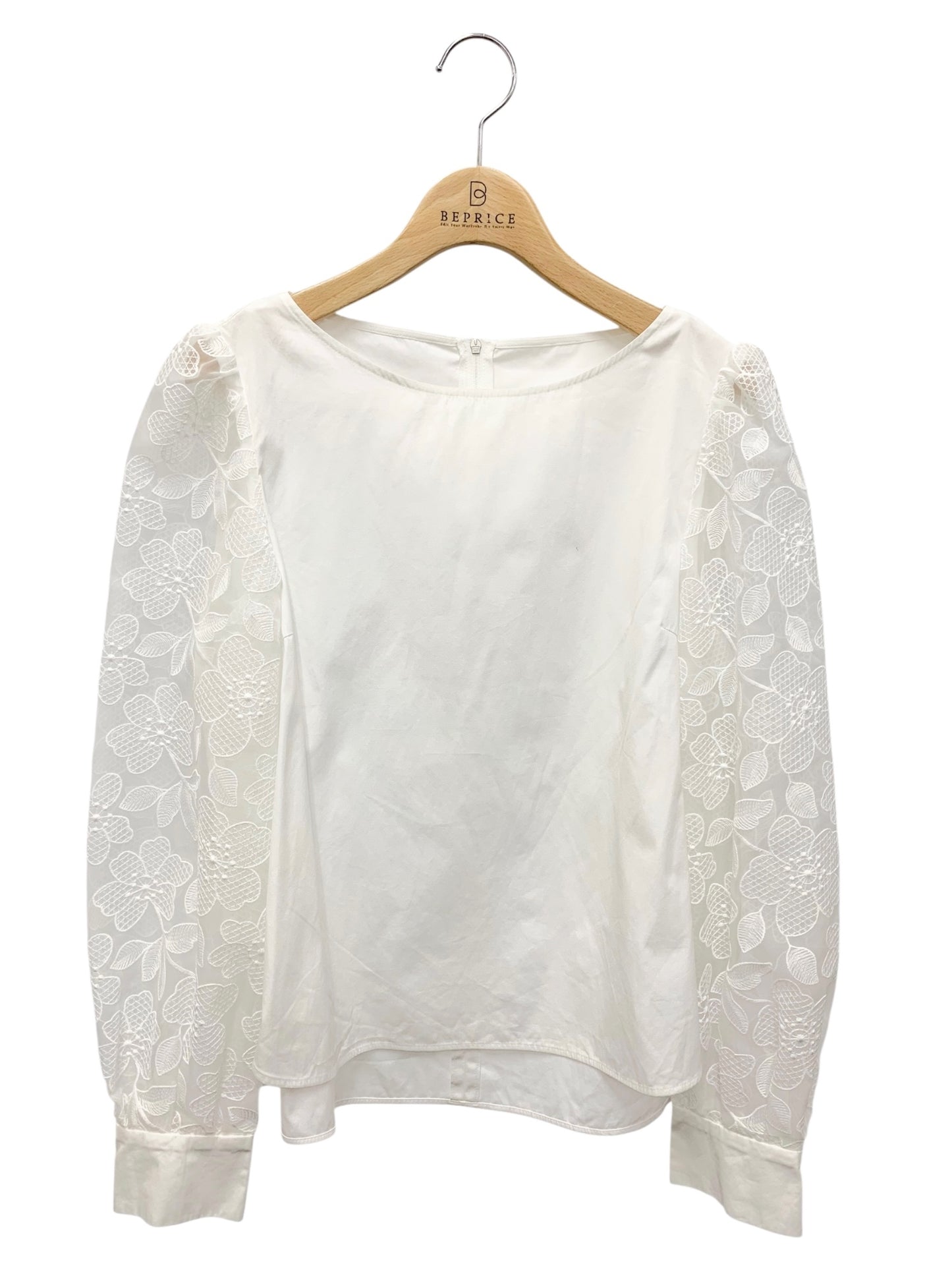 フォクシーブティック Rosetta ロゼッタ 45147 ブラウス 38 ホワイト フラワーレース IT3UVVBV3LL6