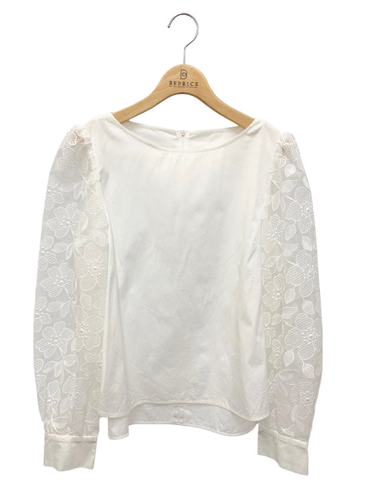 フォクシーブティック Rosetta ロゼッタ 45147 ブラウス 38 ホワイト フラワーレース IT3UVVBV3LL6