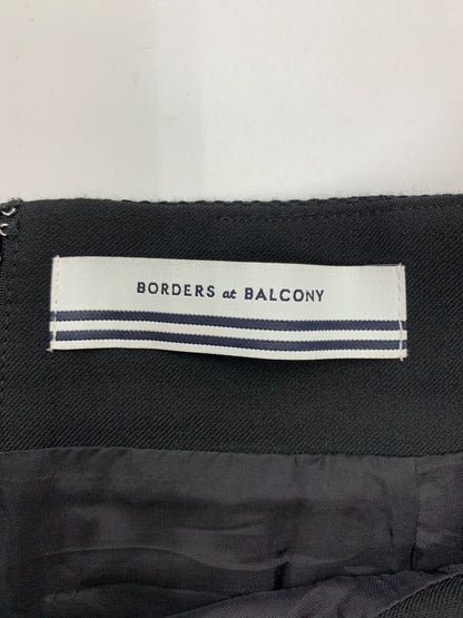 ボーダーズアットバルコニー オールボーダーベル スカート BD2221-3H-13 38 ブラック IT4H3PRRDF3Y