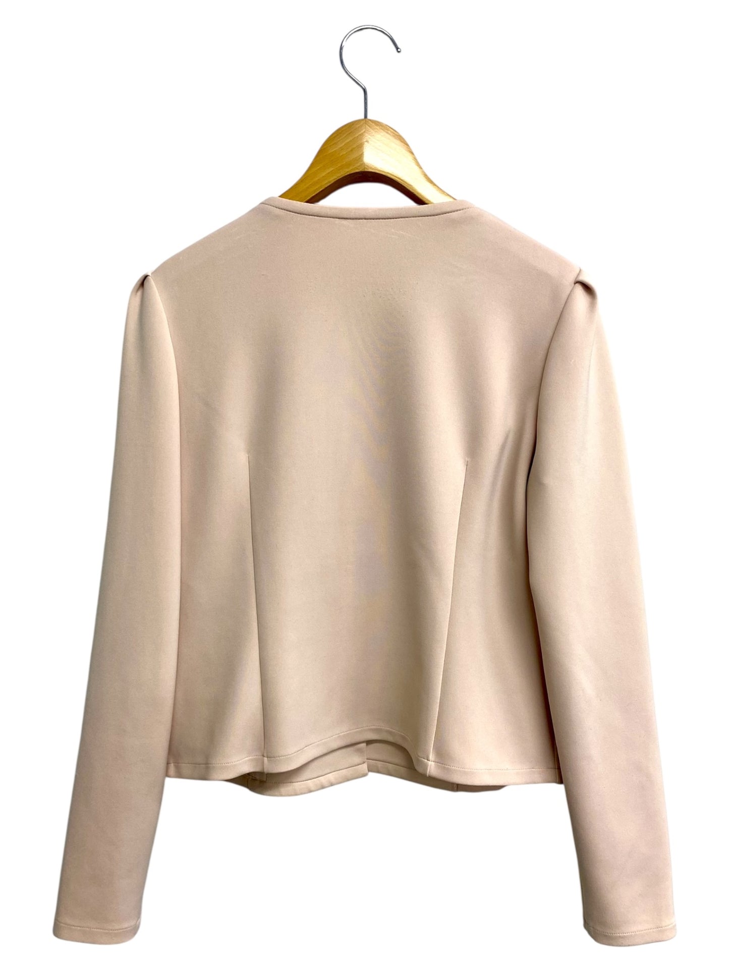 ルネ basic 5637060 ジャケット 38 ベージュピンク ノーカラー リボン ITPN0KGKXDG2 【SALE】