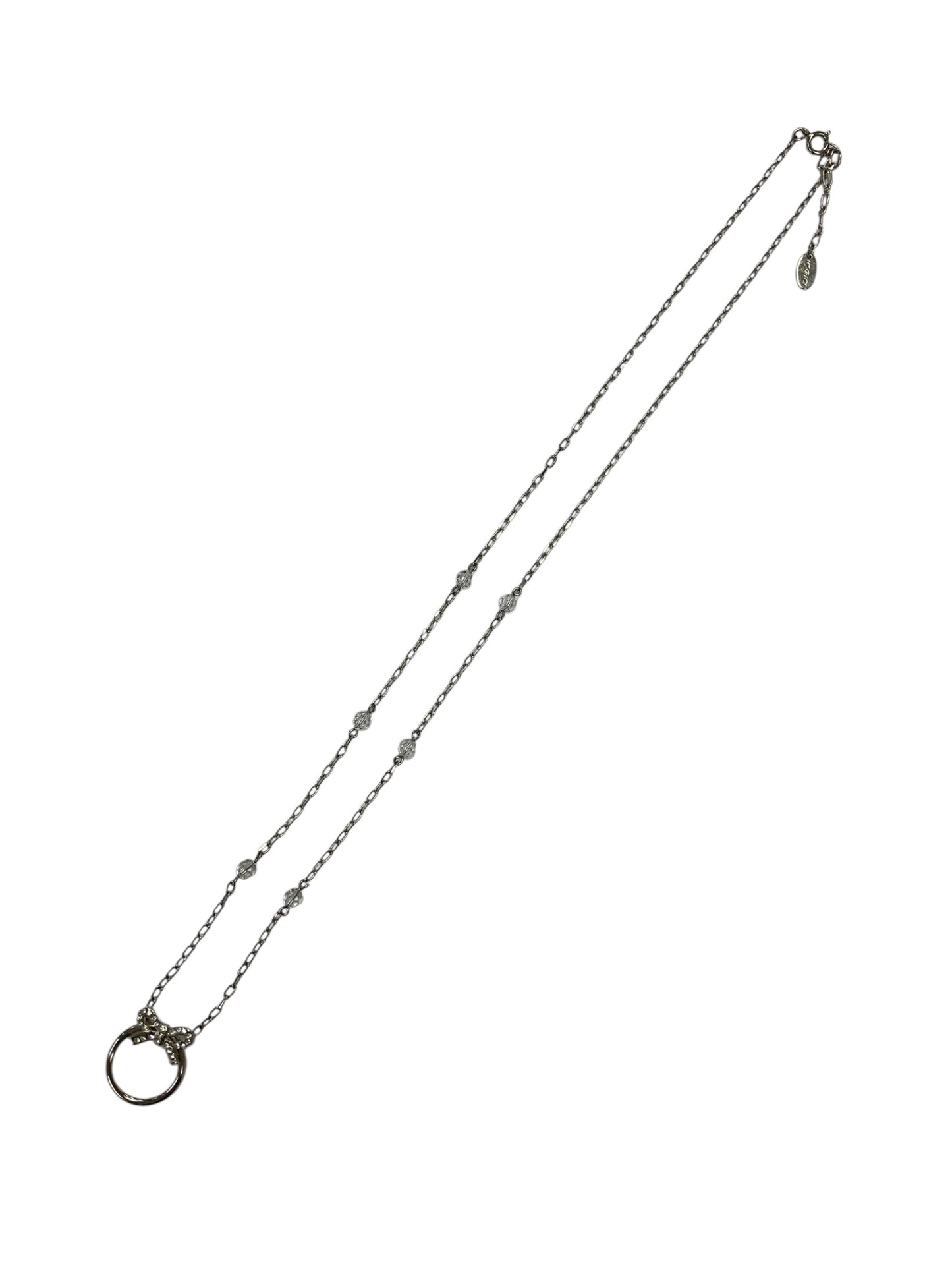 エムズグレイシー ネックレス シルバー リボンリング ストーン ITDC4OIOTF6O