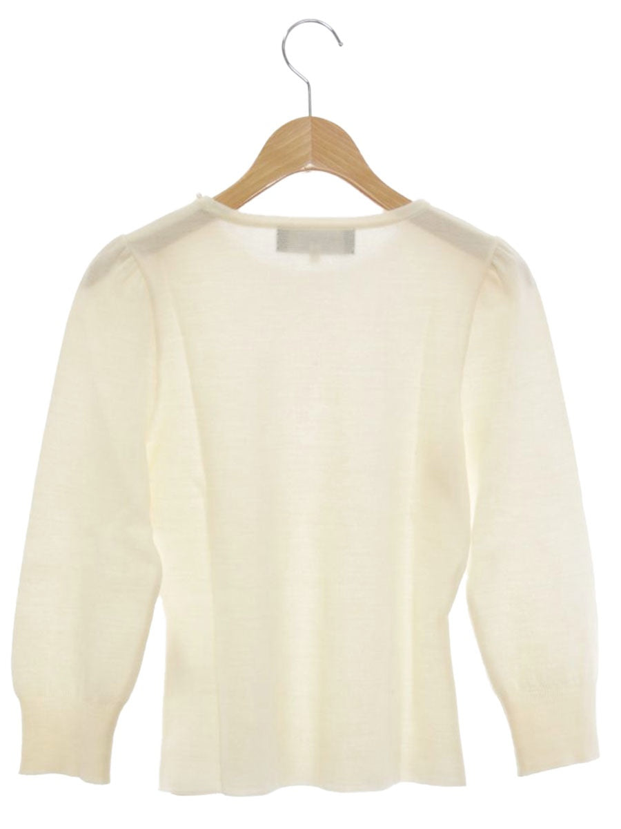 エムズグレイシー 728704 ニット セーター 38 ベージュ ウール パール ITBB0COU50KY