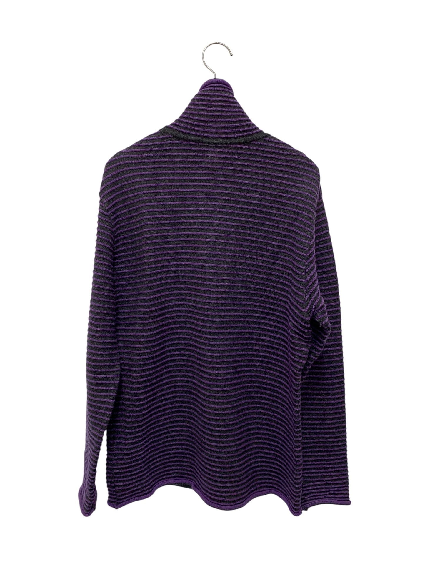 イッセイミヤケ ME83KN039 タートルネックニット 2 パープル パイピング ITUHH57IYJW8 【SALE】