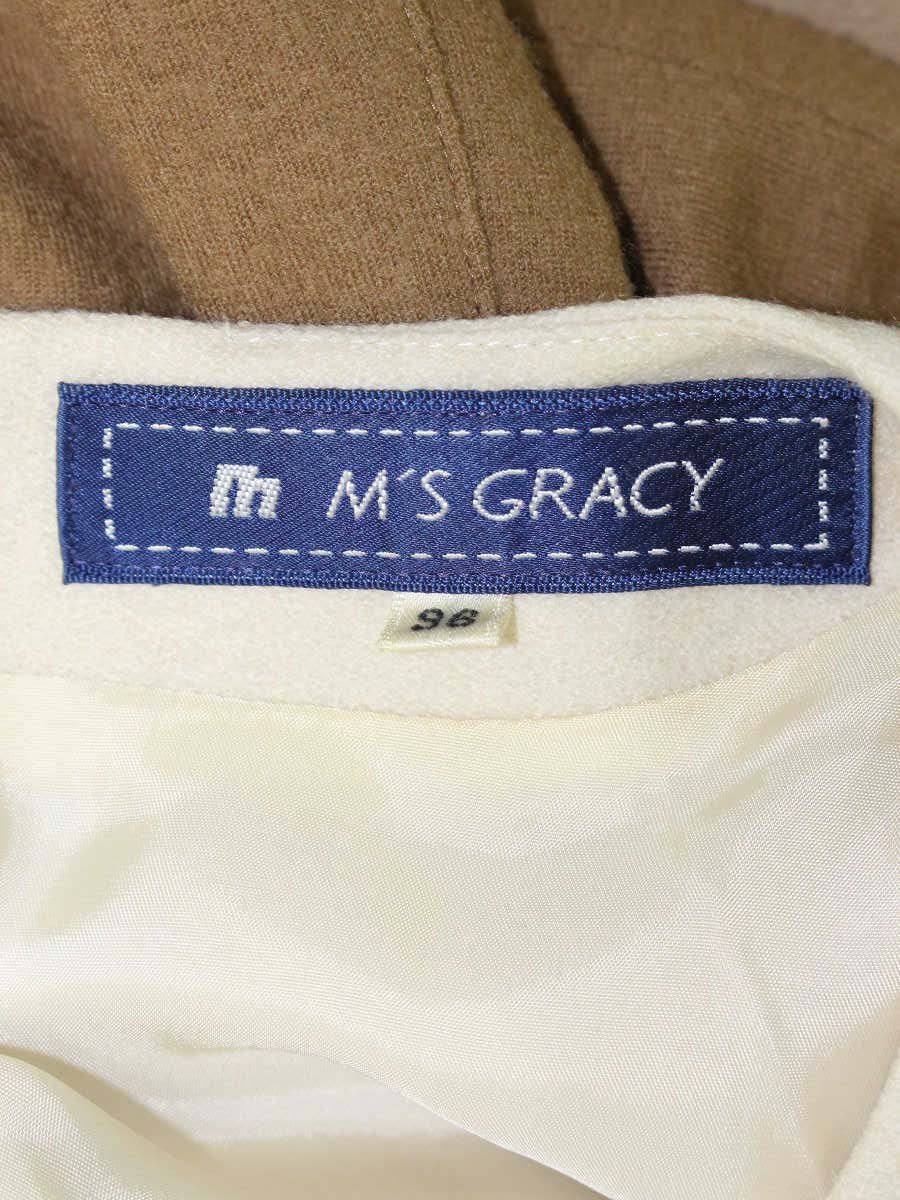 エムズグレイシー 421702 ワンピース 36 ブラウン ウール ITCNX1YCIRX0