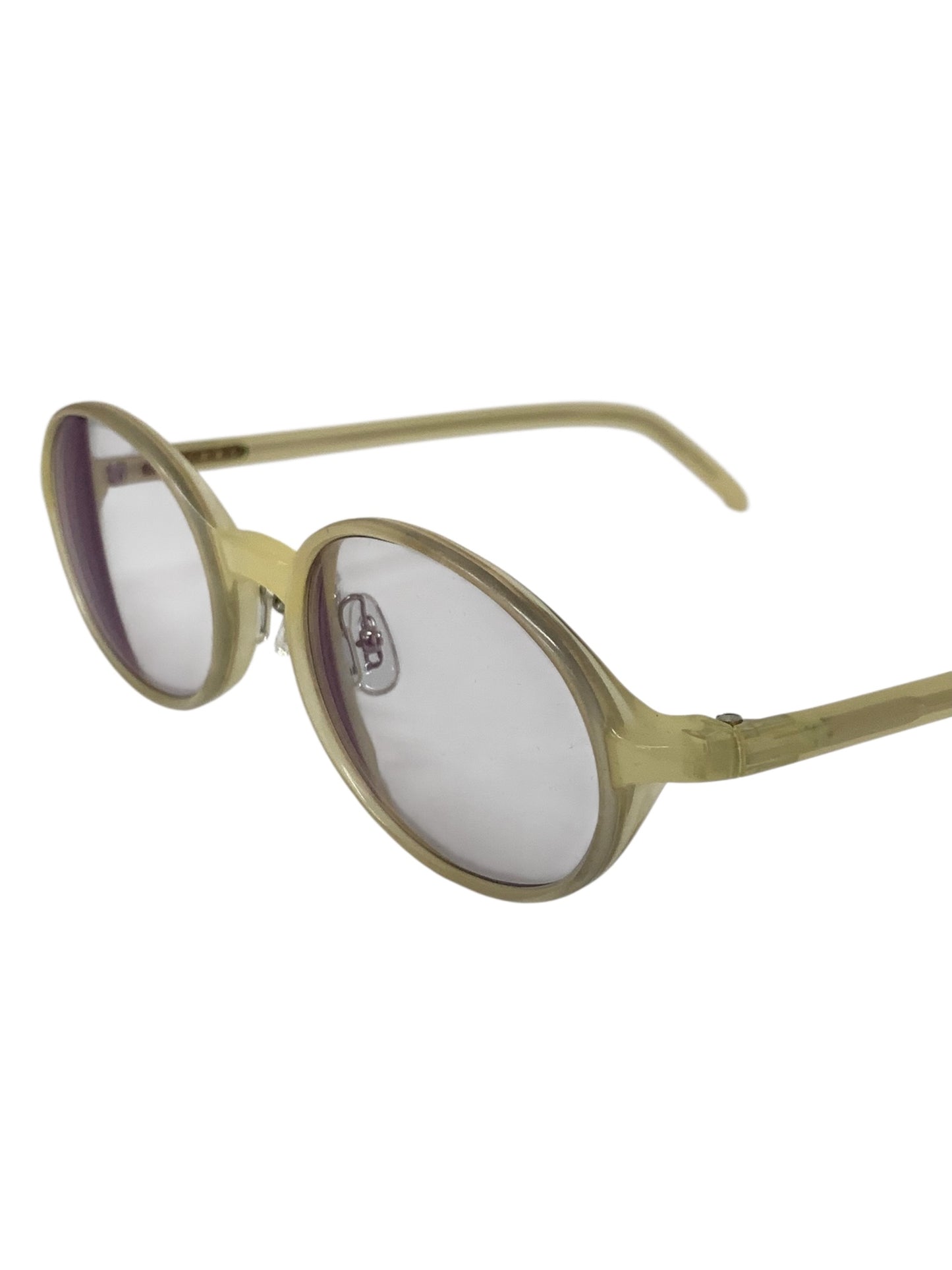 白山眼鏡店 メガネ ベージュ セルフレーム オーバル IT4LDLM7J6IY