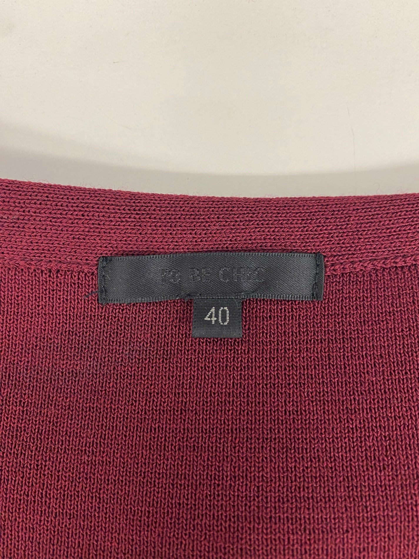 トゥービーシック W5F01-605-39  ワンピース 40 ワインレッド ニット フロントジッパー ITQBF62LCMZY