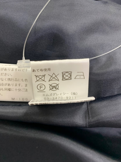 エムズグレイシー 411606 ワンピース 40 ネイビー ローズ フラワーモチーフ エンボス IT52B5Y3C9EC