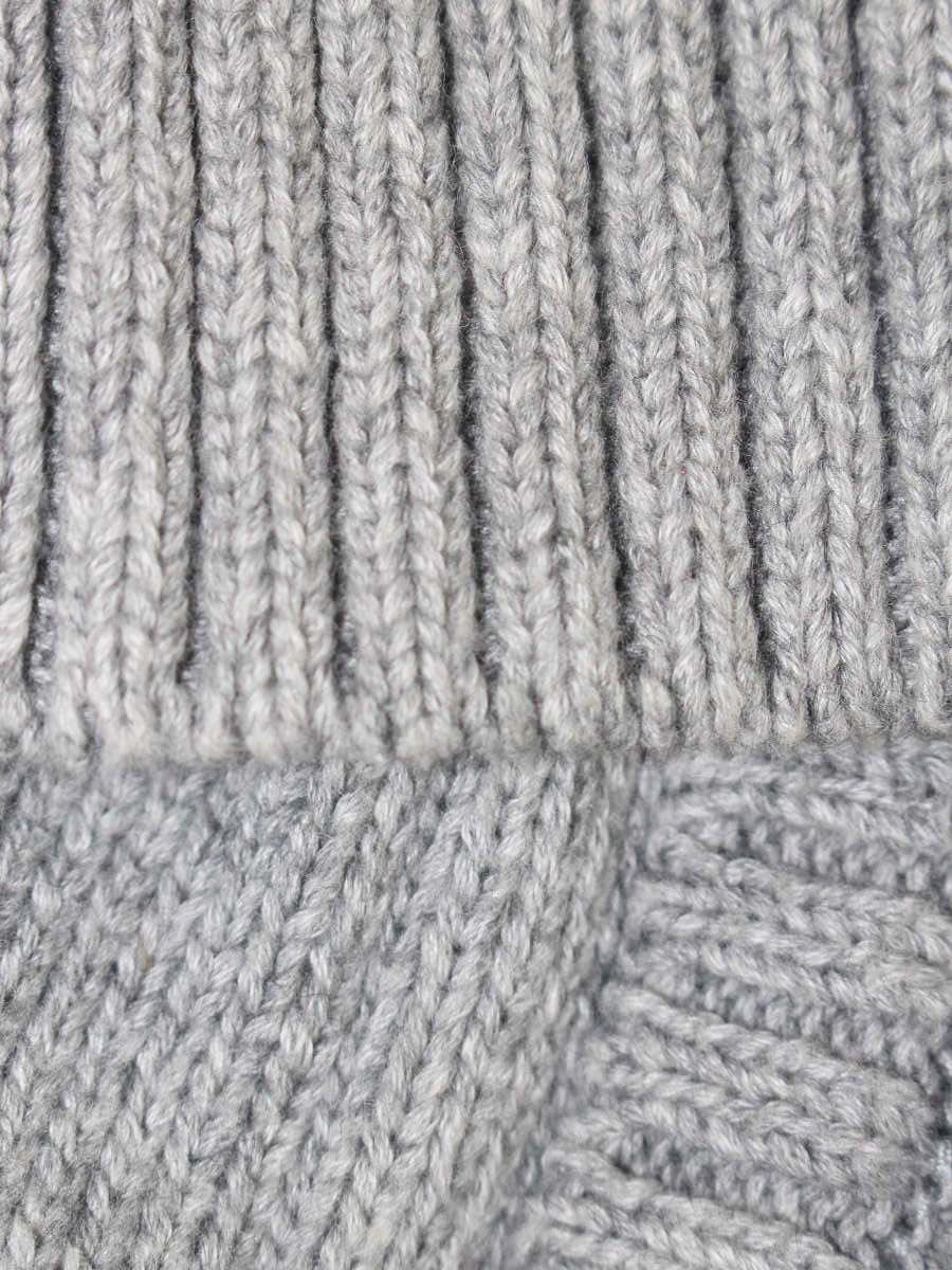 フォクシーブティック Cable Stitch Knit Parka 36791 パーカー 38 グレー カシミヤ混 ITSDT5X6O95M