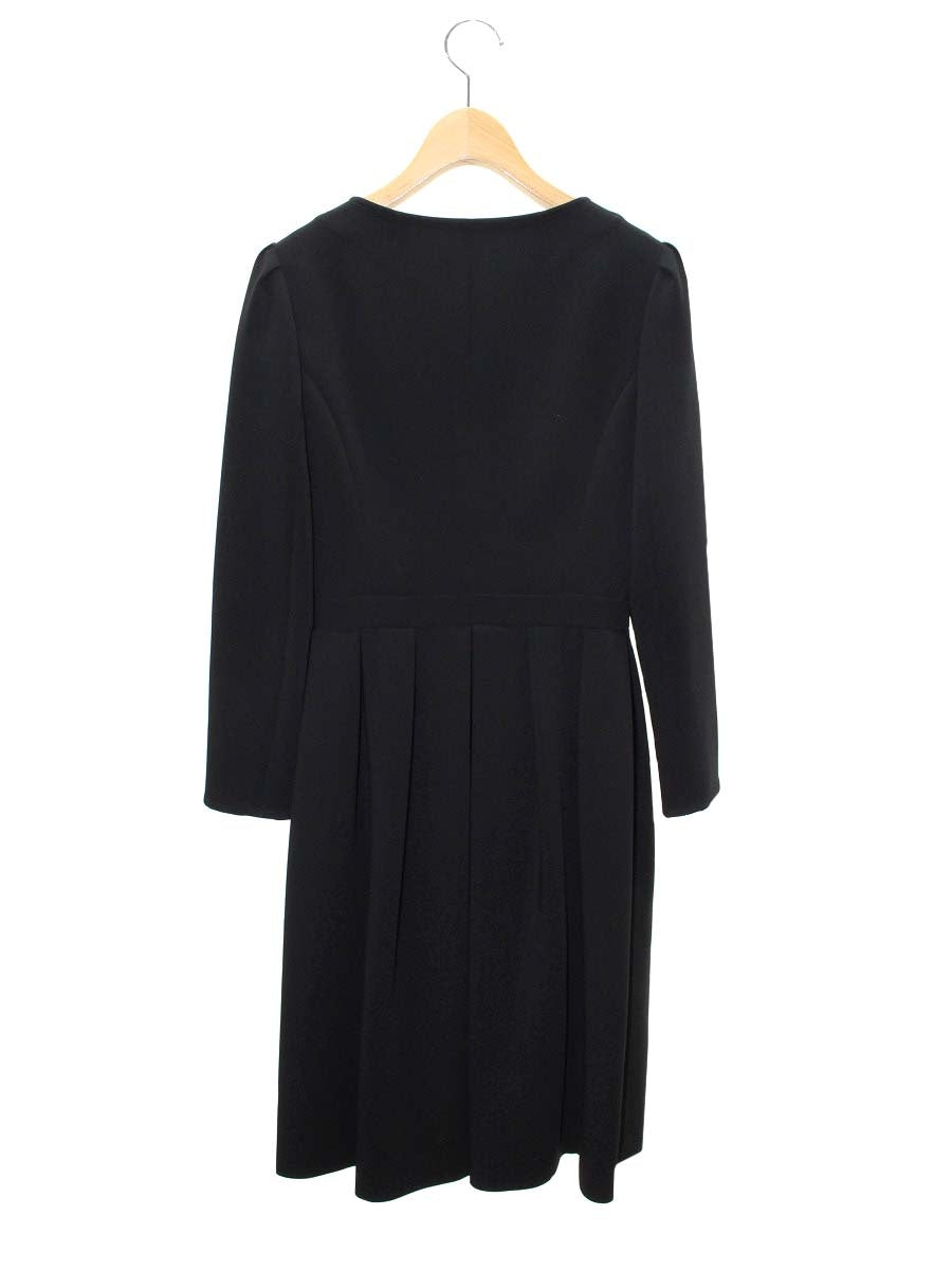 ルネ basic 5436090 ワンピースコート 34 ブラック カメリアジップ