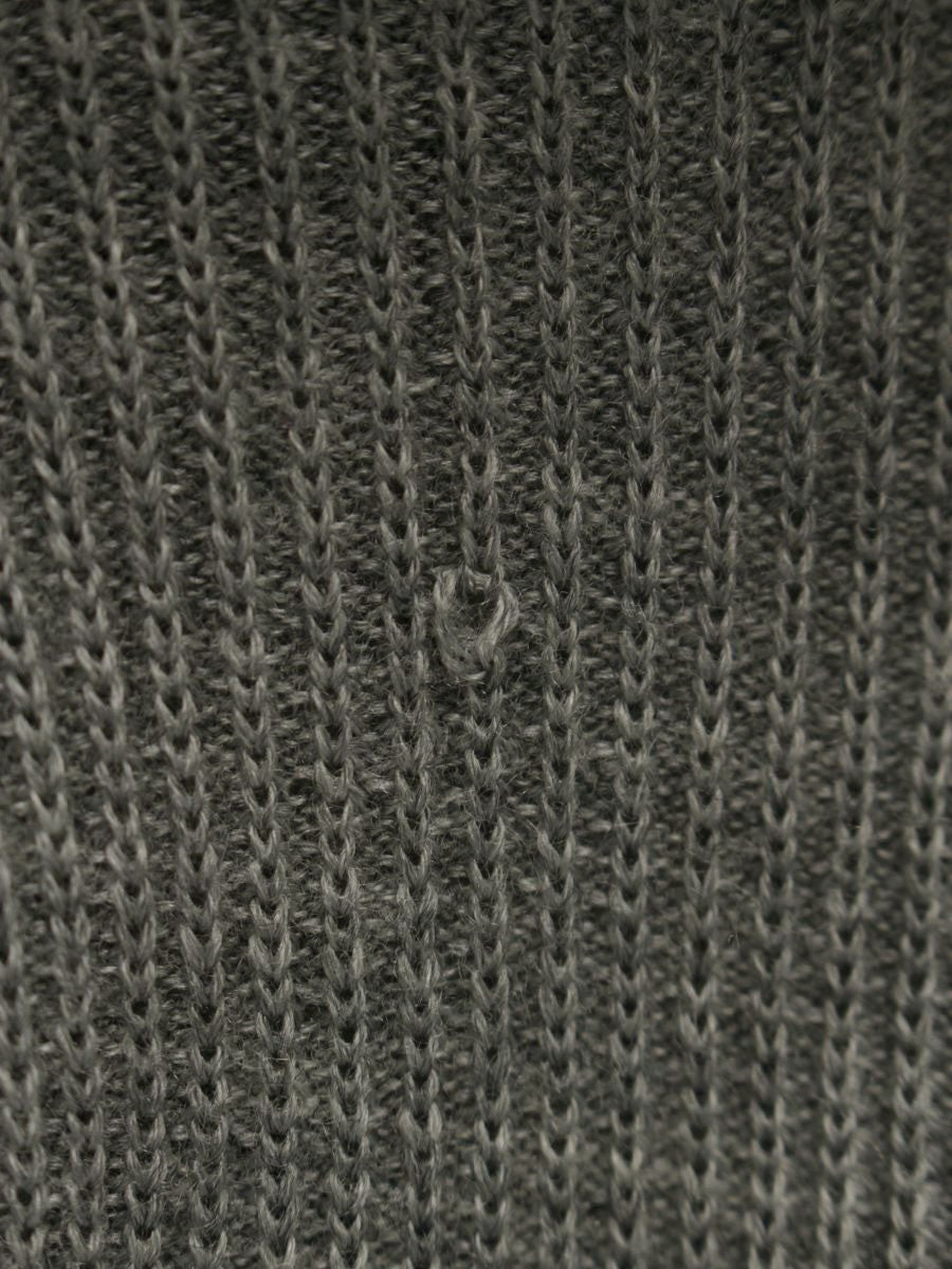 エムズグレイシー 521718 ワンピース 36 グレー 切替 リボン ウール IT6FL6VTDDB1