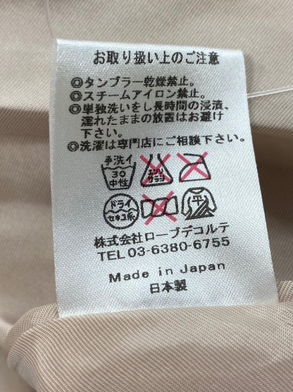ローブデコルテ ワンピース 40 ベージュ タックフレア IT8FQZ84X0OS