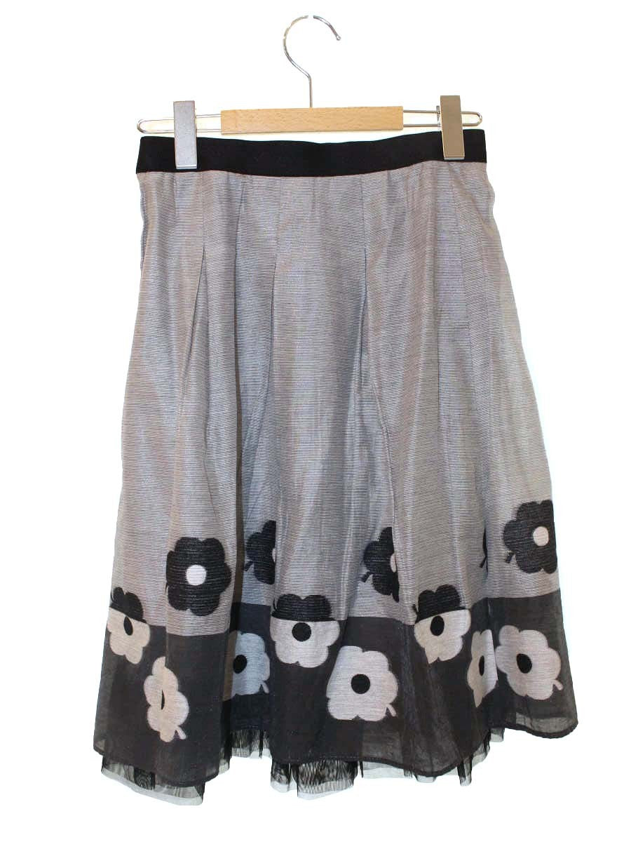 エムズグレイシー Jacquard Flower Skirt 917331 スカート 36 グレー ITVV0SPGBOG0