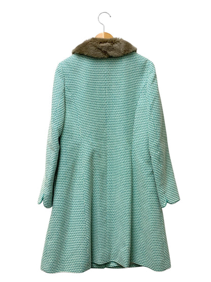トッカ CANDY TWEED キャンディツイード COTOKW0720 コート 2 グリーン フェイクファー付 IT520JG0QXWY