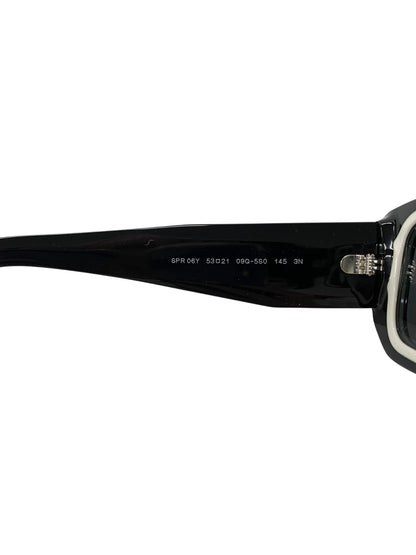 プラダ SPR06Y サングラス ブラック 16K2K1 ロゴ セルフレーム フルリム スクエア ITXNU3NZSSH8 【SALE】