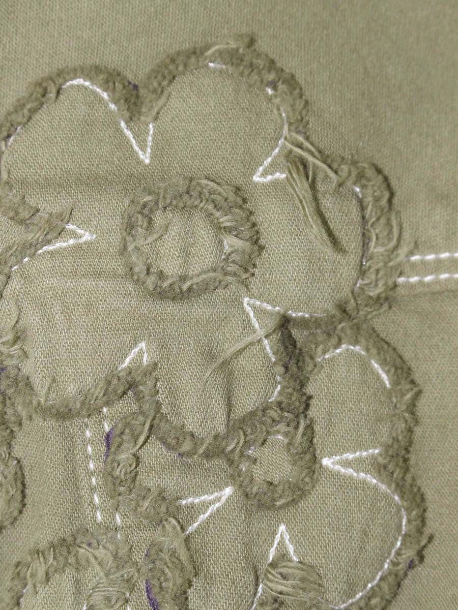 エムズグレイシー 914315 ブルゾン 38 カーキグリーン ジップアップ フラワーモチーフ ITI51T04GL9N