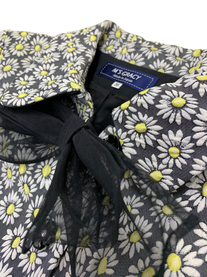 エムズグレイシー デイジー柄ジャガードコート 519103 38 ブラック フラワーモチーフ ITZZVHOWS1UQ 【SALE】