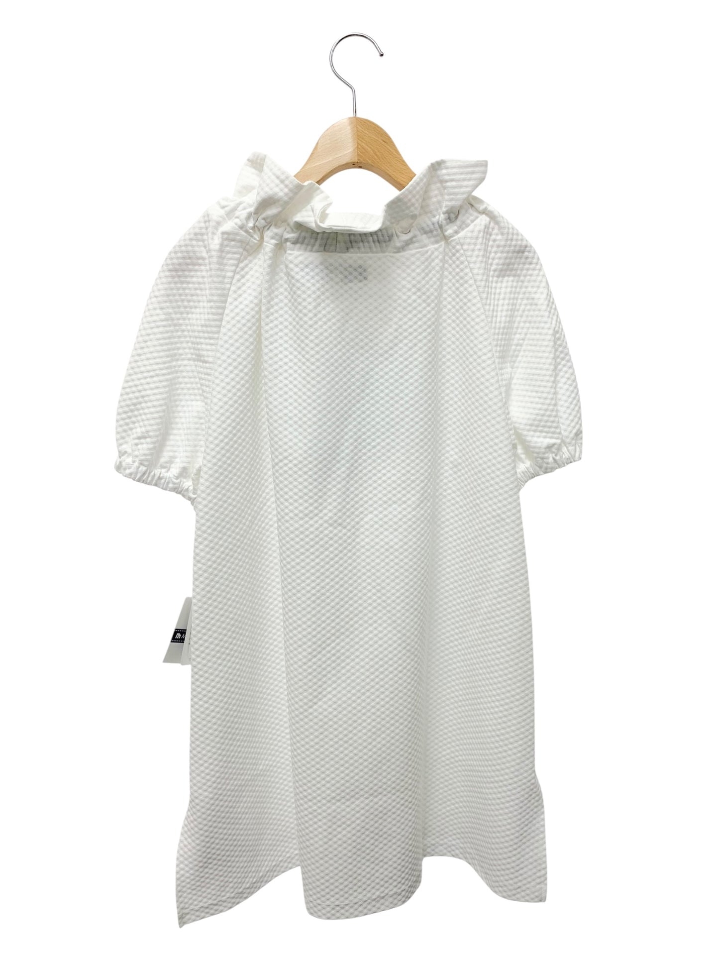 エムズグレイシー 415340 トップス 40 ホワイト リボン IT66HG2TJF40