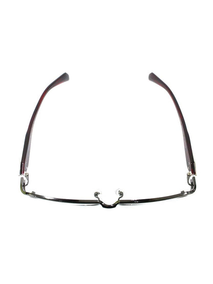 サムライ翔 SS-J36 メガネ ガンメタル/ダークレッド コンビフレーム スクエア ITU6EKNGF1FB