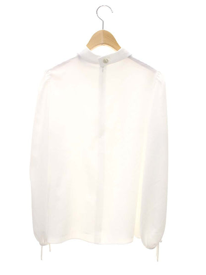 エムズグレイシー 110111 カットソー 40 ホワイト パフスリーブ リボン ITFWKTU8GW7Q