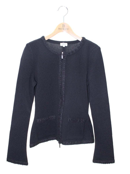 フォクシーブティック 19038 カーディガン 40 ブラック ジップアップ ITPPDJ1AGU9S