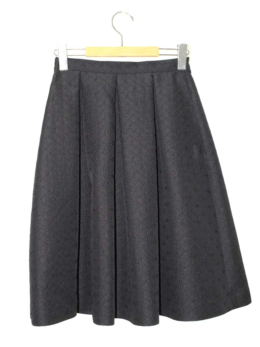 エムズグレイシー 817530 スカート 36 ブラック フラワー
