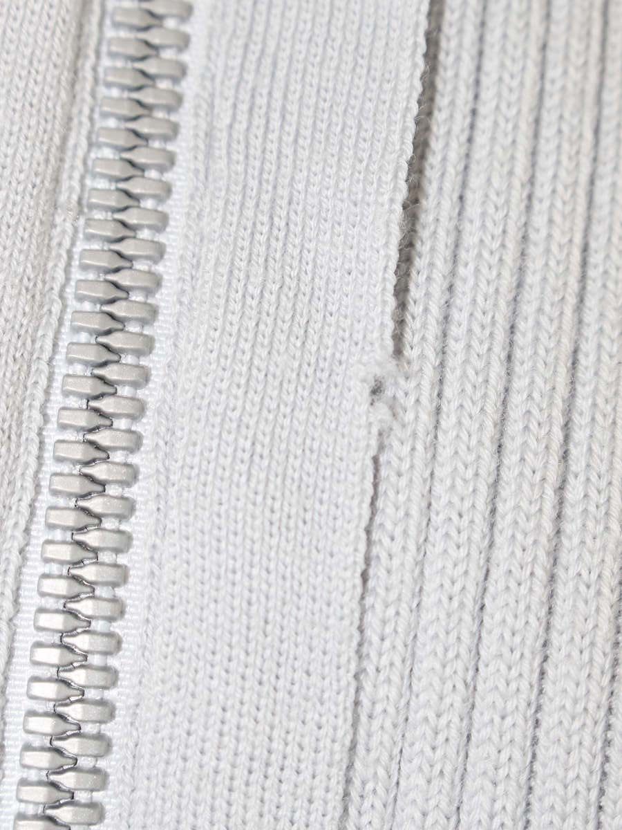 フォクシーブティック Cardigan compact Rib 40103 カーディガン 38 ブルー フロントジップ ITRN175HQIQS