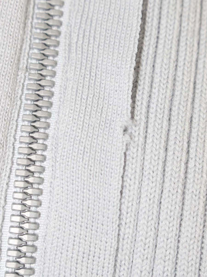 フォクシーブティック Cardigan compact Rib 40103 カーディガン 38 ブルー フロントジップ ITRN175HQIQS